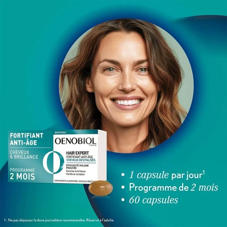 Oenobiol Hair Expert Verstevigend anti-veroudering gedevitaliseerd haar 2x30 Capsules