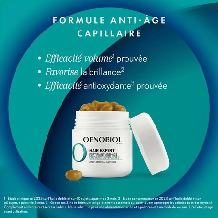 Oenobiol Hair Expert Verstevigend anti-veroudering gedevitaliseerd haar 2x30 Capsules
