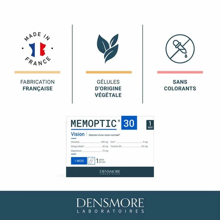 Densmore Memoptic maintenance of vision and memory 30 capsules