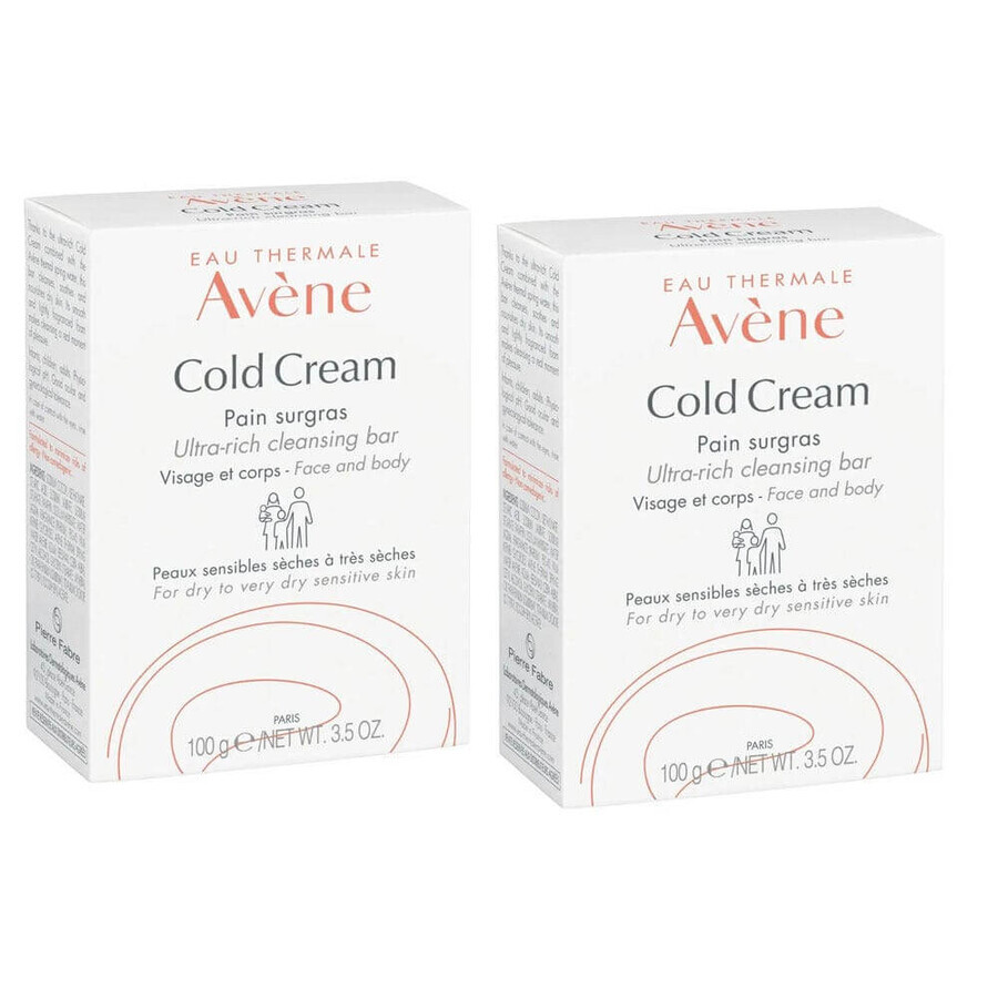 Shop Avène Cold Cream Superfat Face and Body Bar für empfindliche Haut 2x100g Avène Cold Cream Superfat Face and Body Bar für empfindliche Haut 2x100g