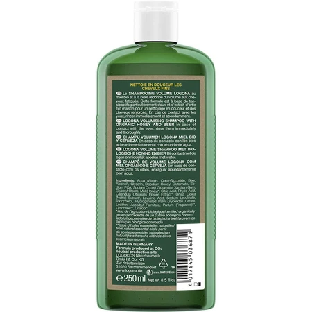 Logona Biologische Bier & Honing Volume Shampoo 250ml