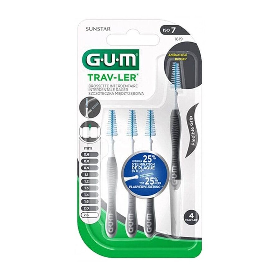 Winkel op Gum Trav-ler Interdentale rager 2,6 mm x4 Gum Trav-ler Interdentale rager 2,6 mm x4