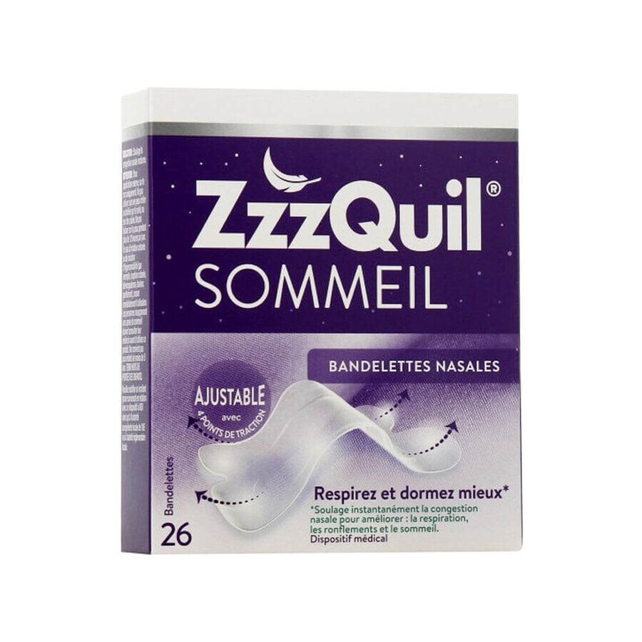 Buy ZzzQuil Sommeil Bandelettes nasales x26 ZzzQuil Sommeil Bandelettes nasales x26