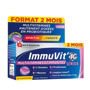 Forté Pharma Immuvit 4G Sénior Vitamines Minéraux à croquer 60 comprimés