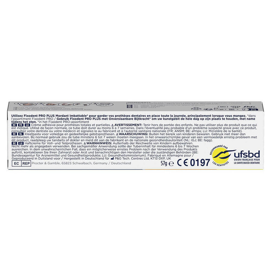 Fixodent Pro plus Cremă adezivă pentru proteze dentare 57g