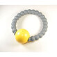 Onomkeerbare Silicone Rammelaar Armband Grijs/Geel