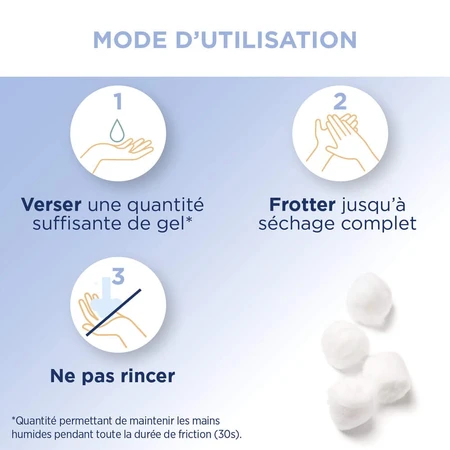 Baccide Gel Mains Désinfectant Hydroalcoolique Fleur de coton Peaux sensibles 100ml