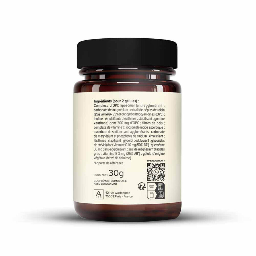 A-LAB OPC Uva Liposomal 200mg Circulación antioxidante Piel 60 cápsulas
