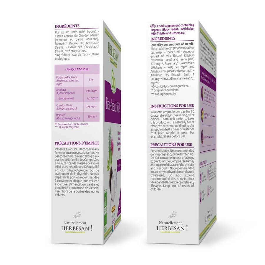 Herbesan Bien-Être Du Foie Bio 20 Ampoules Herbesan Bien-Être Du Foie Bio 20 Ampoules