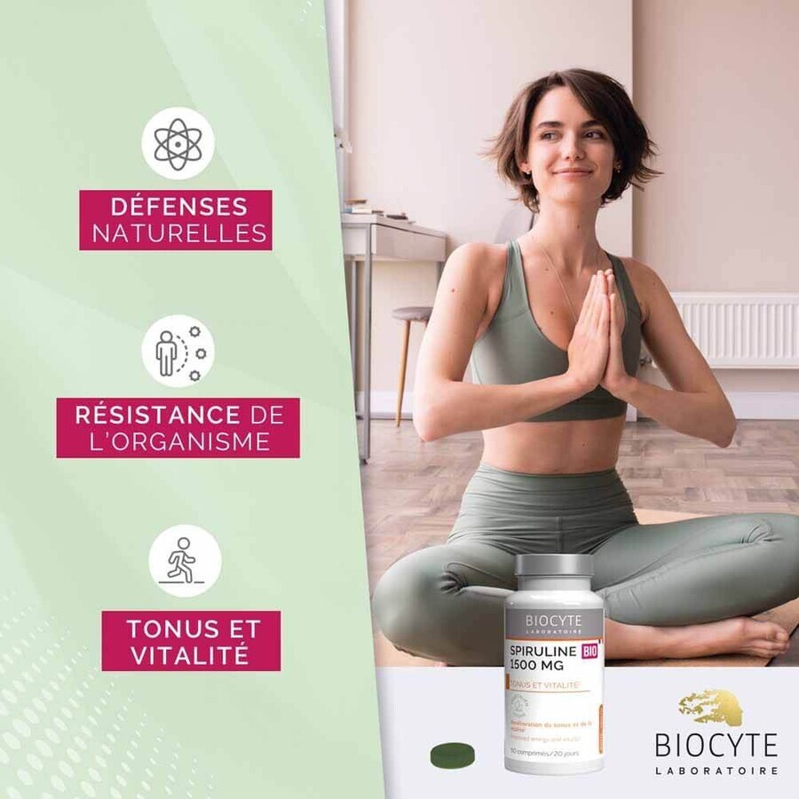 Biocyte Health Organische spirulina 60 tabletten