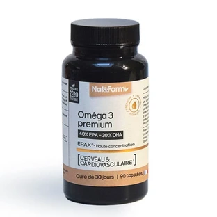 Nat&Form Omega 3 Premium Cerebro y sistema cardiovascular 90 cápsulas