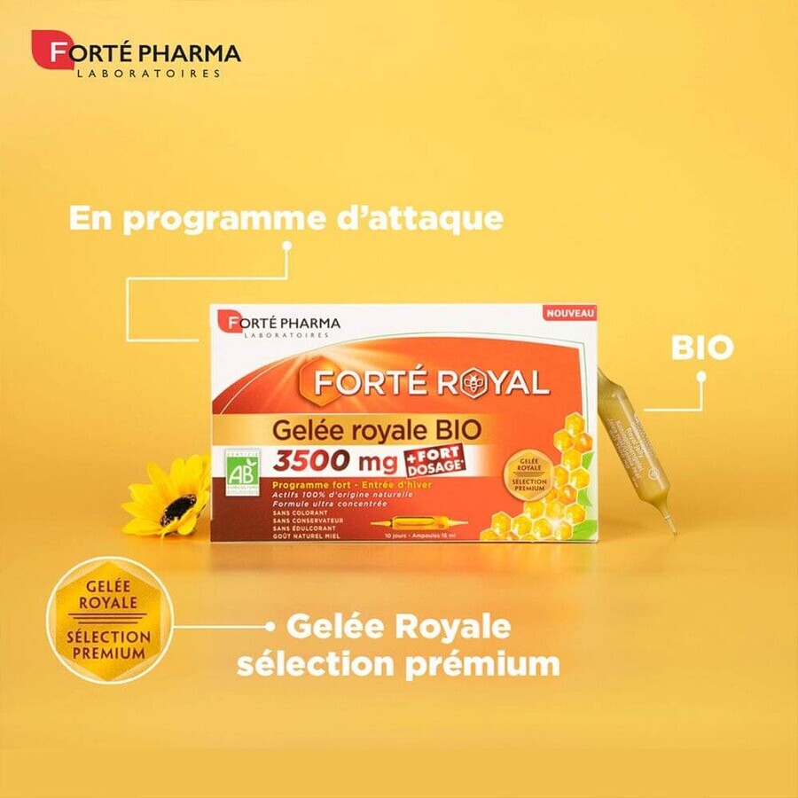 Forté Pharma Forté Royal Organic Royal Jelly 3500 mg 10 vials
