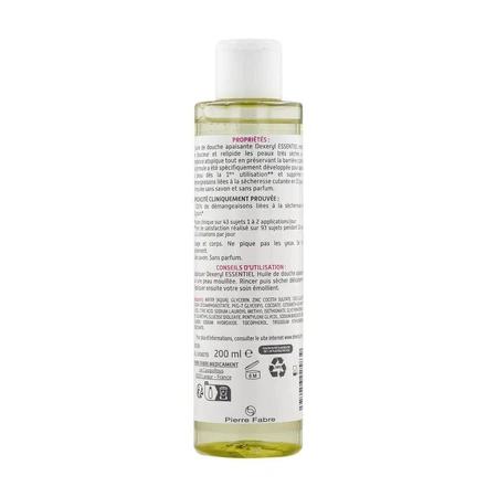 Dexeryl Aceite de ducha calmante para una limpieza suave Pieles muy secas o con tendencia a la atopia 200 ml