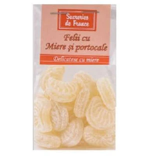 Druppels met honing en natuurlijke sinaasappelessence, 100 g, Apidava