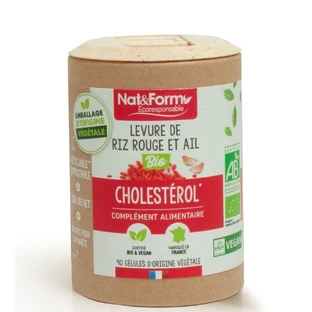 Nat&Form Roter Reis Hefe und Knoblauch Bio Cholesterin 90 Kapseln