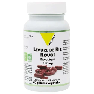 Vit'All+ Levure De Riz Rouge Bio 150mg 60 gélules