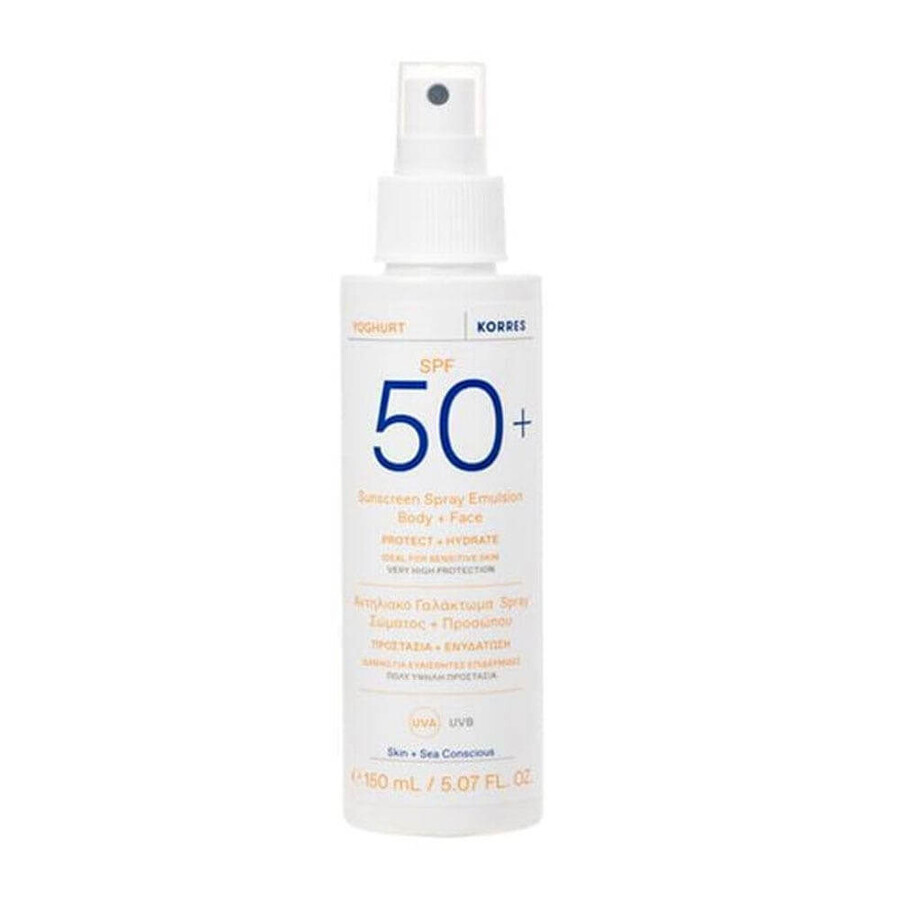 Korres Yoghurt SPF50+ Spray Zonnemulsie voor Gezicht en Lichaam 150 ml