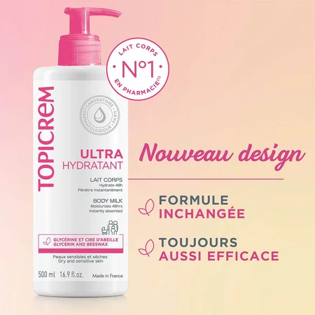 Topicrem Ultra-Hydraterende Bodymilk voor de Gevoelige en Droge Huid Peaux Sensibles Et Seches 500ml