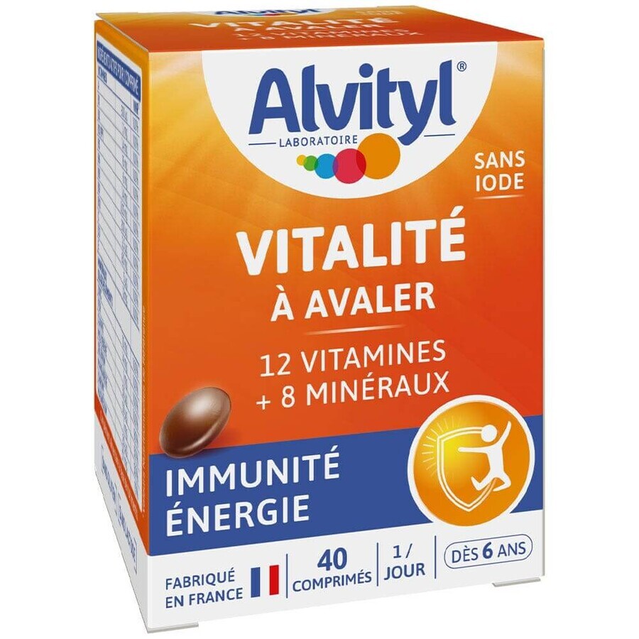 Alvityl Vitality to swallow chocolate flavor from 6 years 40 tablets