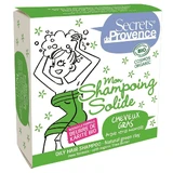Secrets de Provence Festes Shampoo aus biologischer und natürlicher grüner Tonerde für fettiges Haar 85g