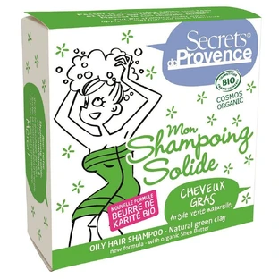 Secrets de Provence Shampoing solide Cheveux gras Argile Verte naturelle Bio 85g