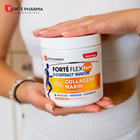 Forté Pharma Forté Flex Fort D-Contract músculos con colágeno 10g sabor naranja sanguina 334g