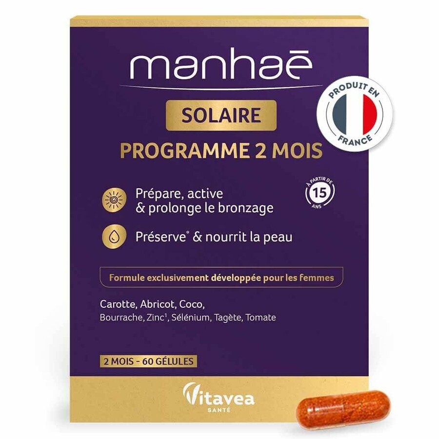 Acquista Manhaé Protezione solare Cure de 2 Mois 60 capsule Manhaé Protezione solare Cure de 2 Mois 60 capsule