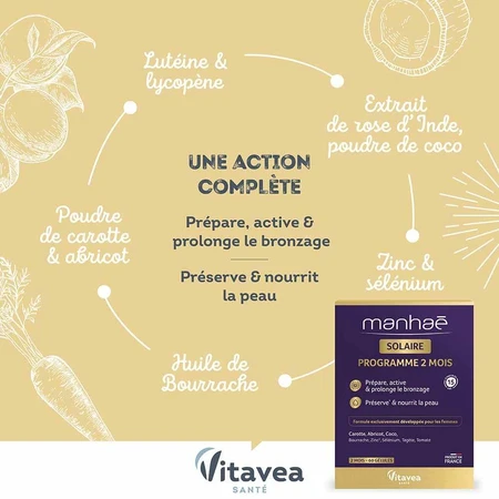 Manhaé Sun Protection Cure de 2 Mois 60 Kapseln