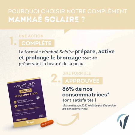 Manhaé Sun Protection Cure de 2 Mois 60 Kapseln