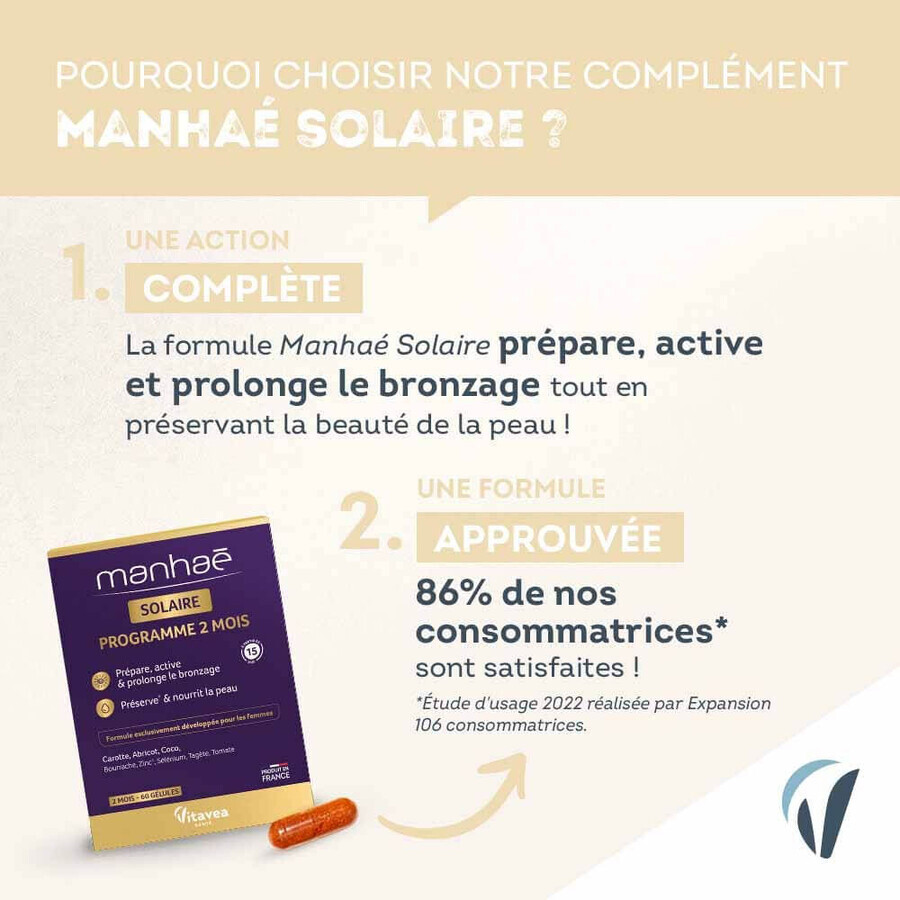Manhaé Protezione solare Cure de 2 Mois 60 capsule Manhaé Protezione solare Cure de 2 Mois 60 capsule