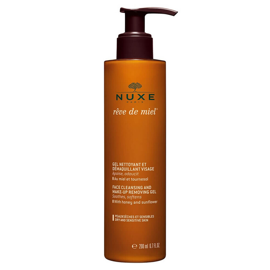 Acquista Nuxe Reve De Miel Gel detergente e struccante viso per pelli secche e sensibili 200ml Nuxe Reve De Miel Gel detergente e struccante viso per pelli secche e sensibili 200ml