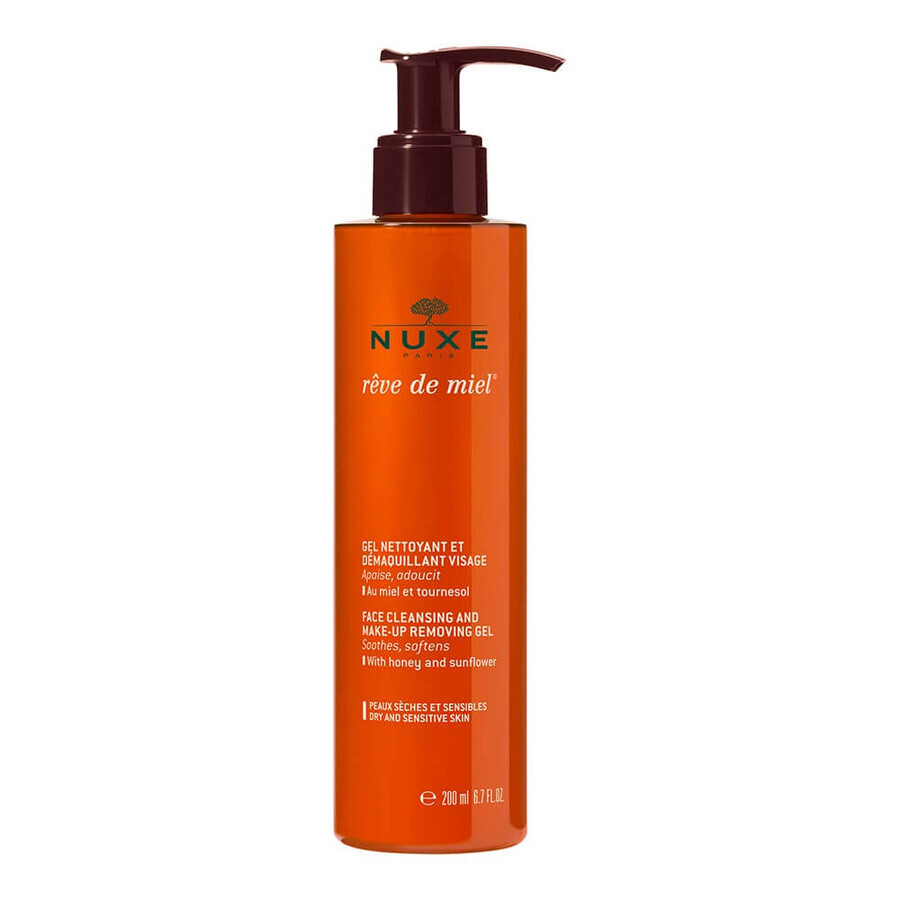 Nuxe Reve De Miel Gel detergente e struccante viso per pelli secche e sensibili 200ml Nuxe Reve De Miel Gel detergente e struccante viso per pelli secche e sensibili 200ml
