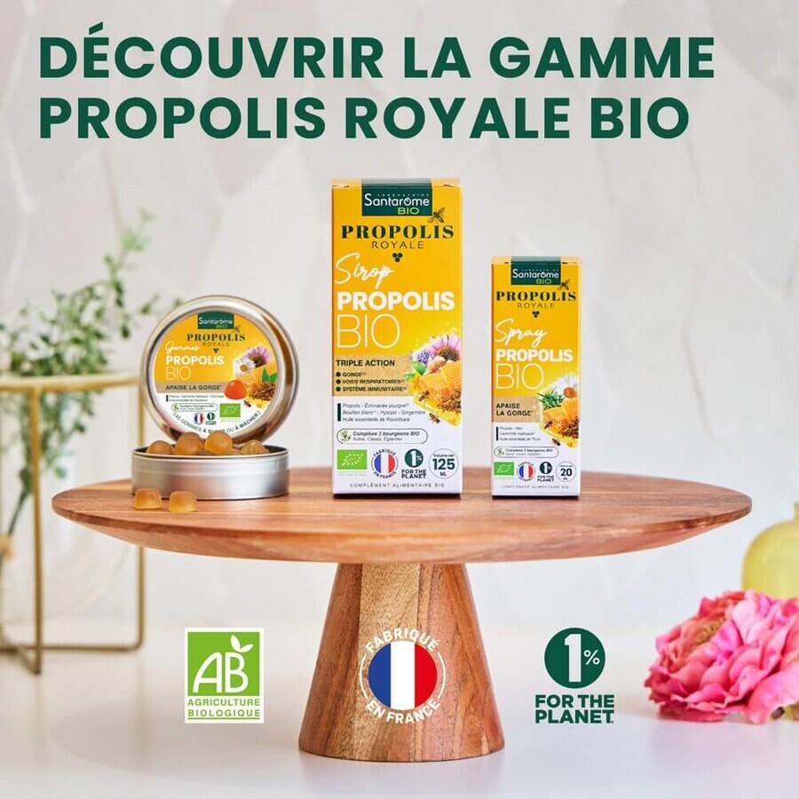 Santarome Propolis Royale biologische drievoudige werking spray 125 ml