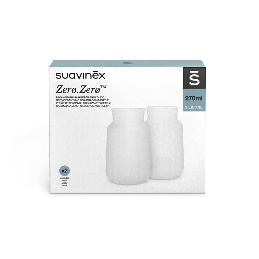 Suavinex Zero Poches De Rechange Anti-Colique Sticlă 180ml