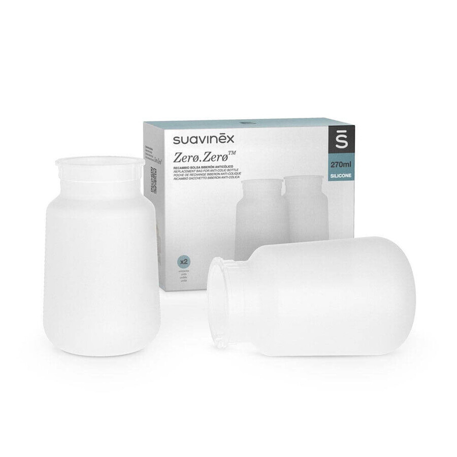 Suavinex Zero Poches De Rechange Anti-Colique Sticlă 180ml Suavinex Zero Poches De Rechange Anti-Colique Sticlă 180ml
