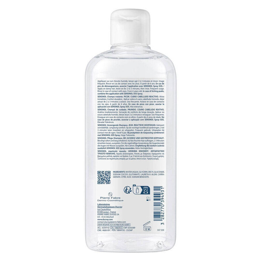 Ducray Sensinol Treatment shampoo for itchy reactive scalp 400 ml