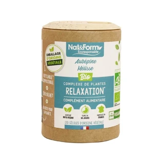 Nat&Form Relaxation - Zitronenmelisse Bio-Pflanze ECO 120 vegetarische Kapseln