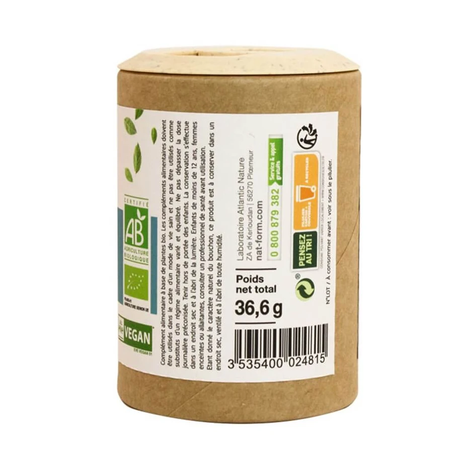 Nat&Form Relaxation - Zitronenmelisse Bio-Pflanze ECO 120 vegetarische Kapseln