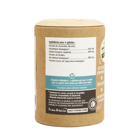 Nat&Form Relaxation - Zitronenmelisse Bio-Pflanze ECO 120 vegetarische Kapseln