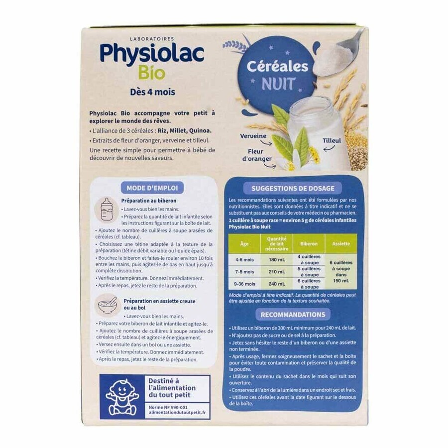 Physiolac Cereal Night From 4 months 200g