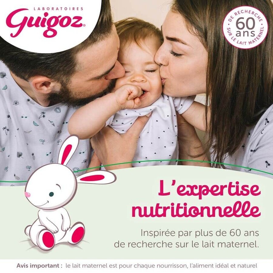 Guigoz Bio-Milchpulver Wachstum 3 Bio von 10 Monaten bis 3 Jahren 800g Guigoz Bio-Milchpulver Wachstum 3 Bio von 10 Monaten bis 3 Jahren 800g