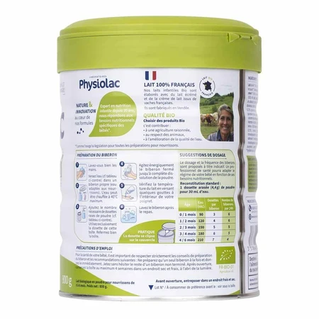 Physiolac Biologische melkpoeder 1 Voor zuigelingen van 0 tot 6 maanden