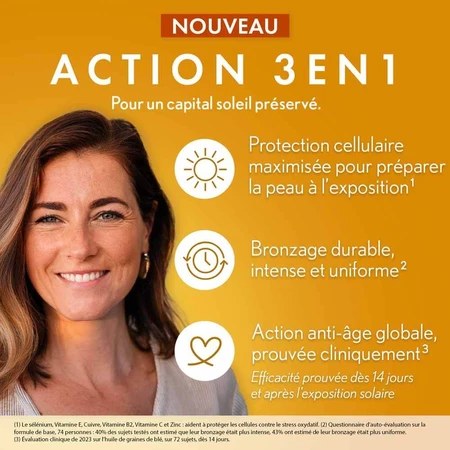 Oenobiol Sun Expert Préparateur Solaire 3en1 Triple action 30 capsules