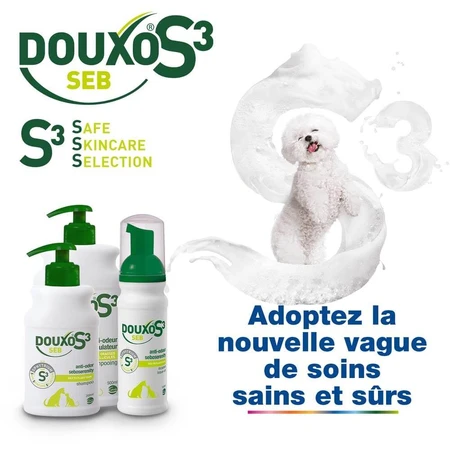 Ceva Douxo S3 Seb Shampooing Anti-Odeur Et Séborégulateur Peaux grasses ou pellicules 500ml