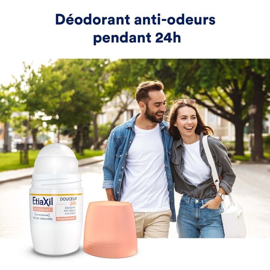 Etiaxil Deodorante Roll-on Delicatezza senza alluminio 48h Pelle Sensibile 50ml