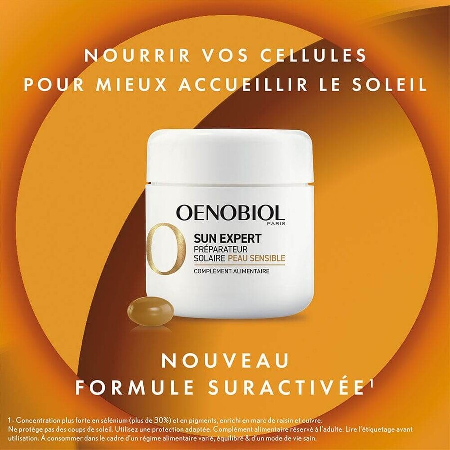 Oenobiol Sun Expert Zonnewarmtepomp Gevoelige Huid 30 Capsules