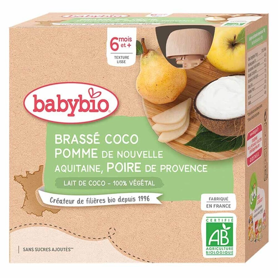 Babybio Organic Coconut Milk Drinking Bottle from 6 months 4x85g