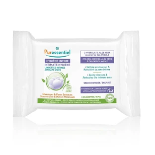 Puressentiel Higiene Íntima Toallitas Íntimas Diarias Ecológicas Piel Sensible x25