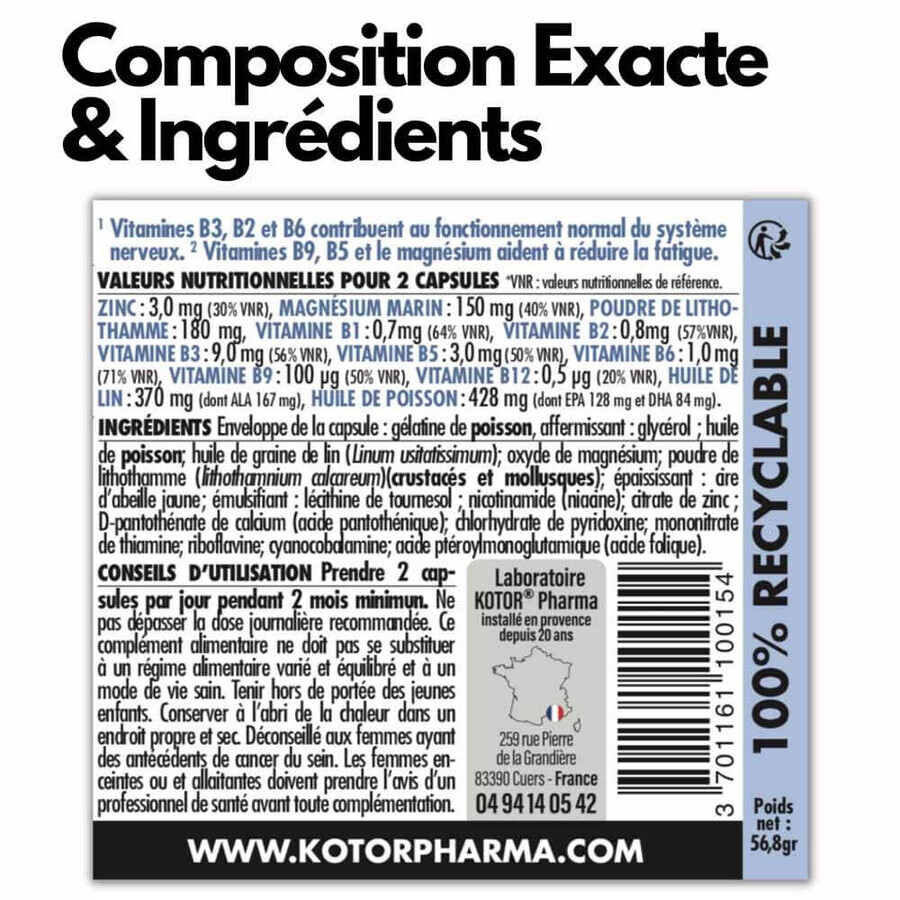 Kotor Pharma Neurovitol Anti-Stress Complex 60 Capsules