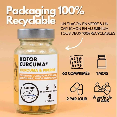 Kotor Pharma Cúrcuma + Piperina Digestión 60 comprimidos